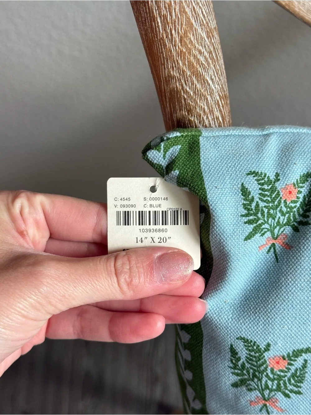 Anthropologie Tess Cotton Screen Printed Floral Striped Pillow